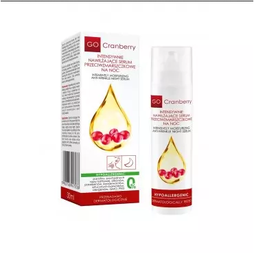 GoCranberry -  GoCranberry Intensywnie nawilżające serum przeciwzmarszczkowe na noc, 30 ml